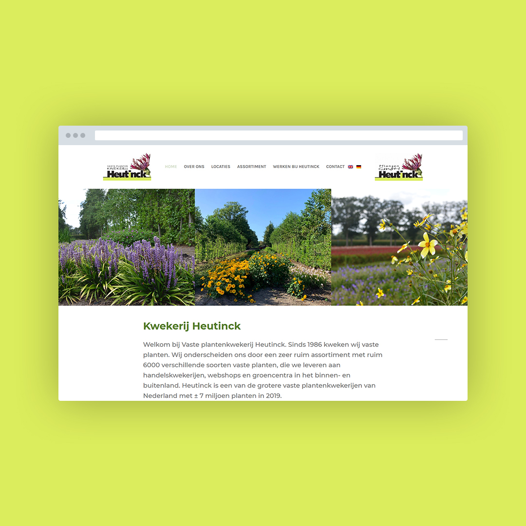 Nieuwe website voor Kwekerij Heutinck